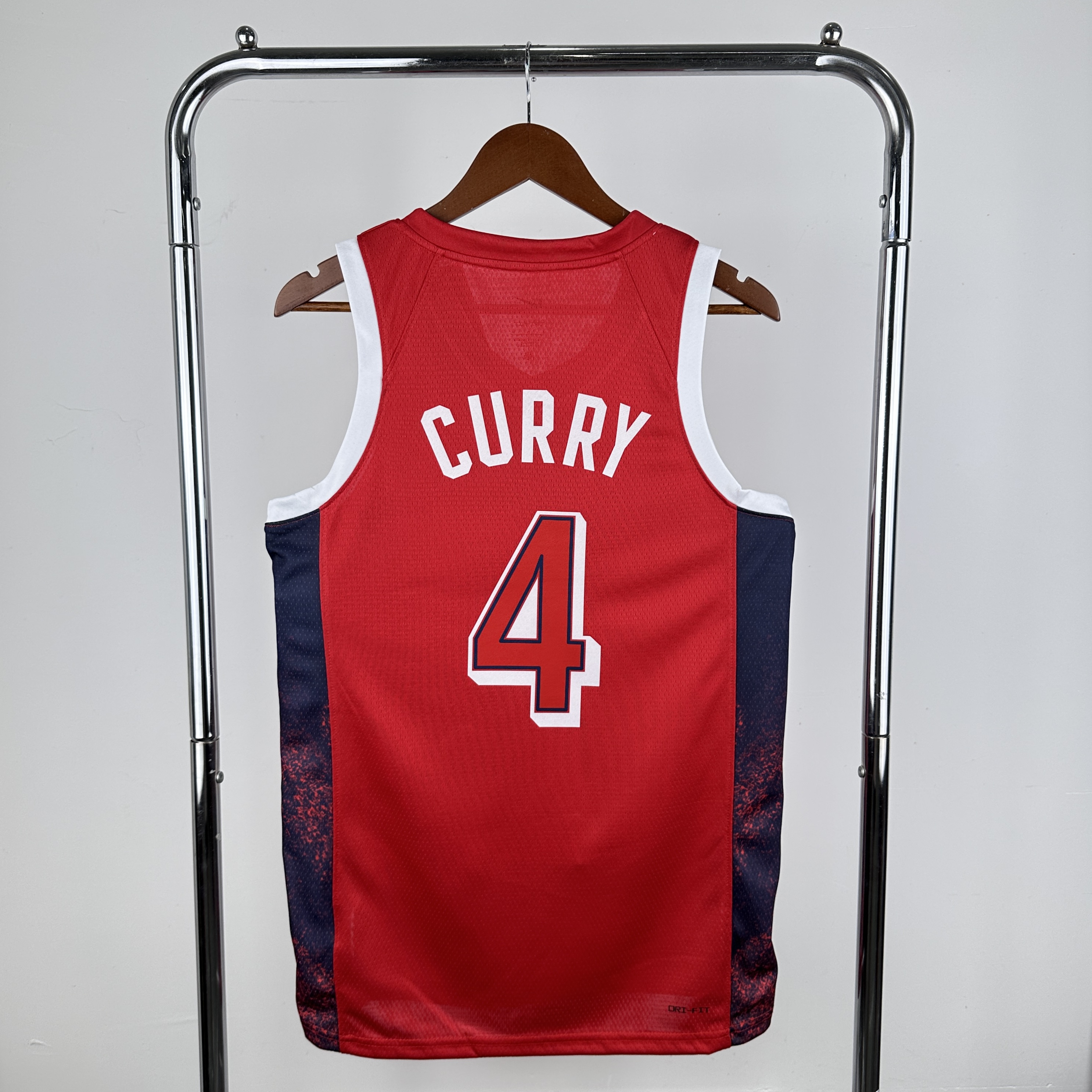 2024 Olympic USA #4 Curry Red Nike NBA Jersey